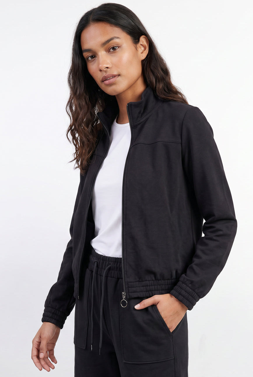 Jaqueta feminina básica moletom forrada 61379