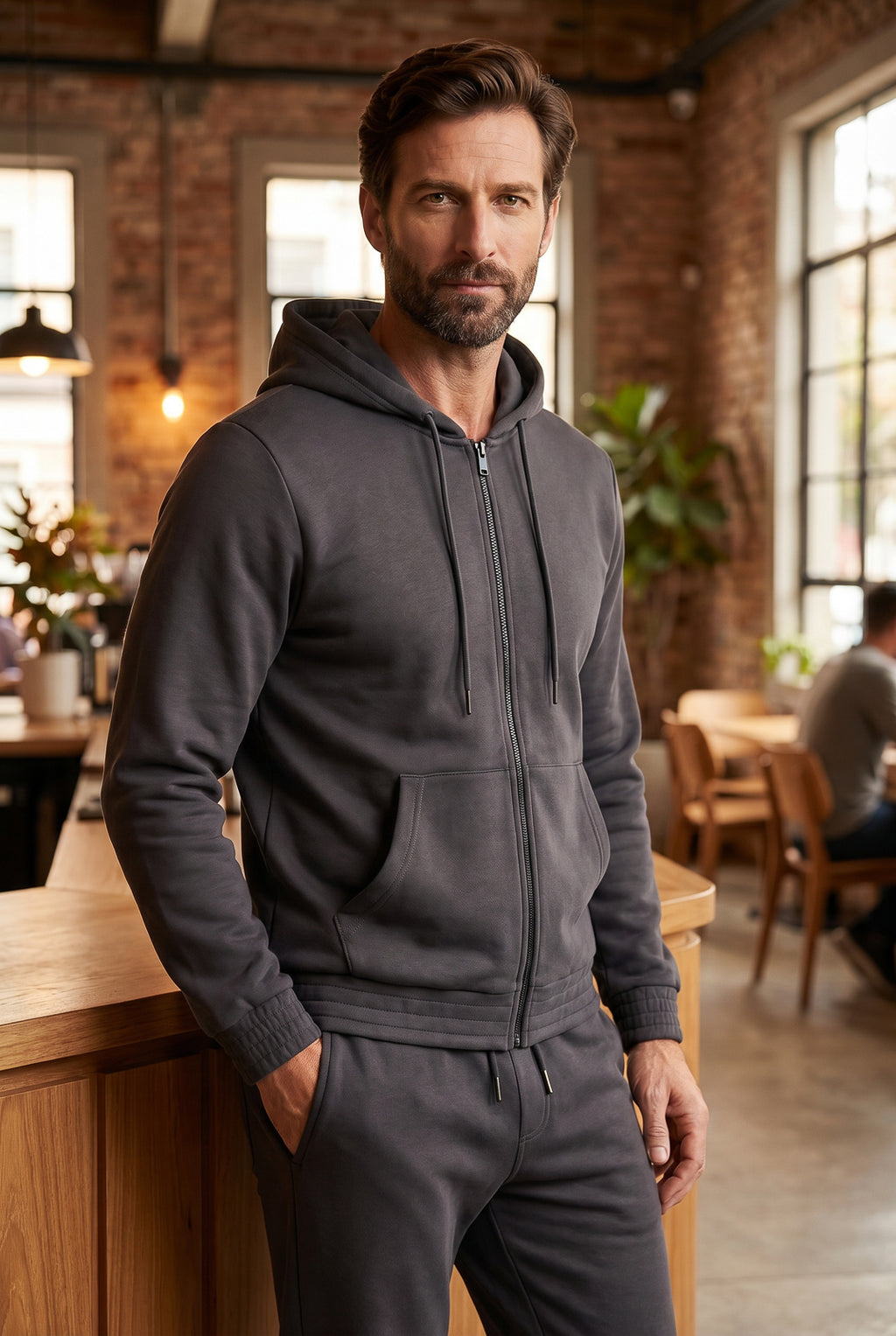Jaqueta masculina de moletom 69385