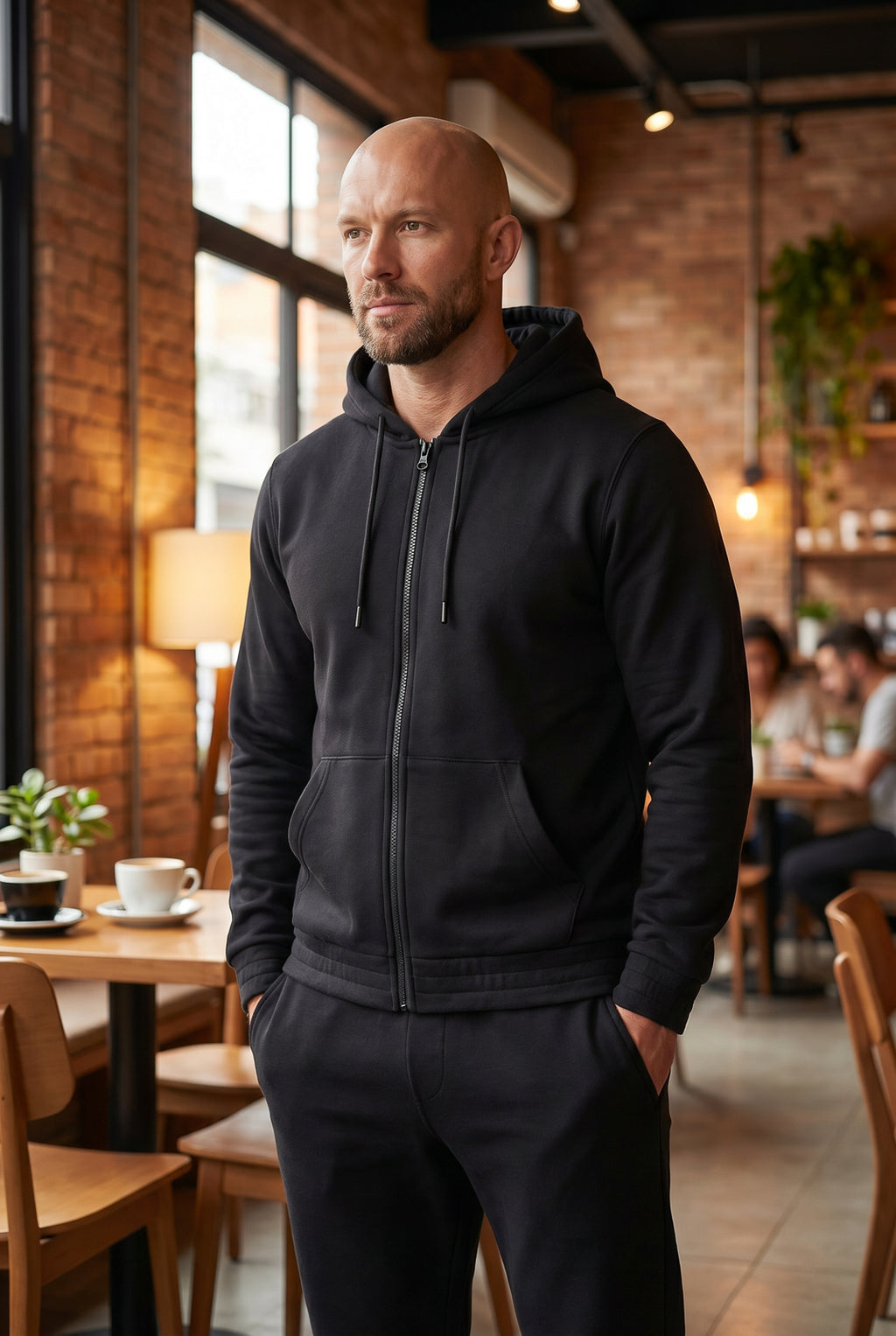 Jaqueta masculina de moletom 69385