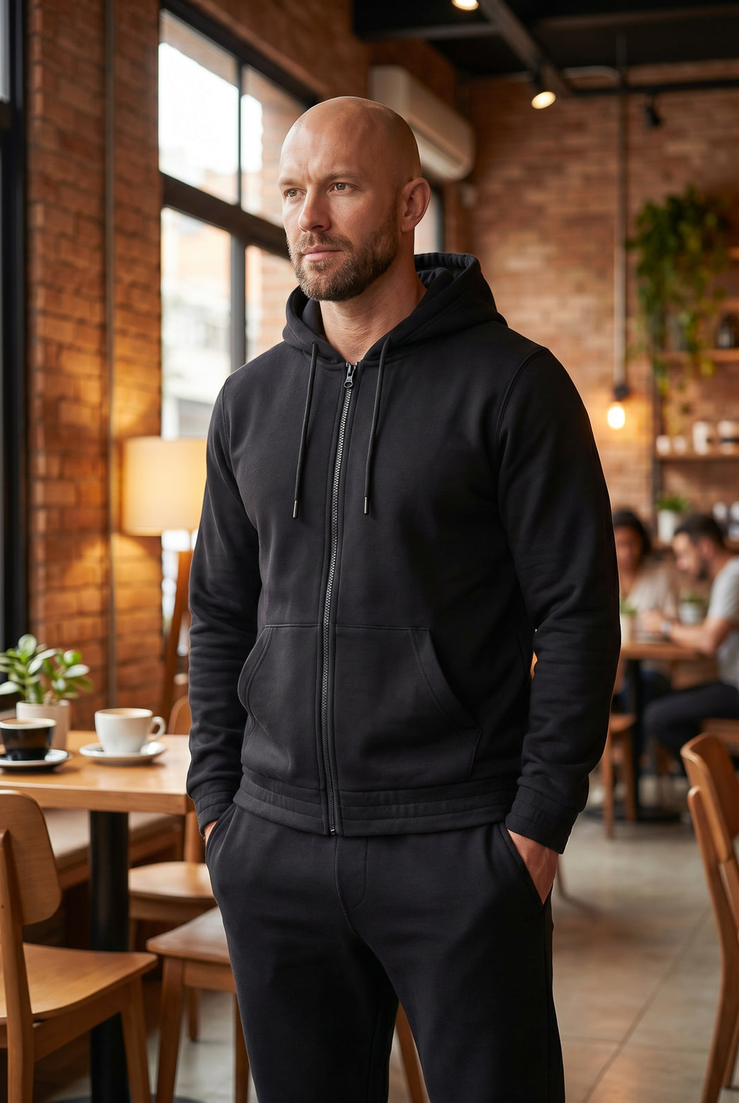 Jaqueta masculina de moletom 69385