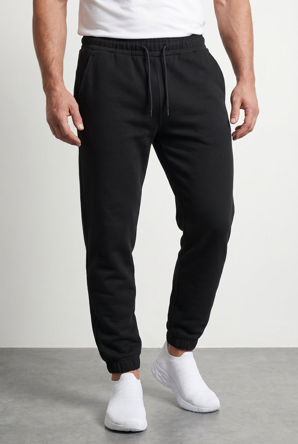 Calça masculina de moletom peluciado 69386