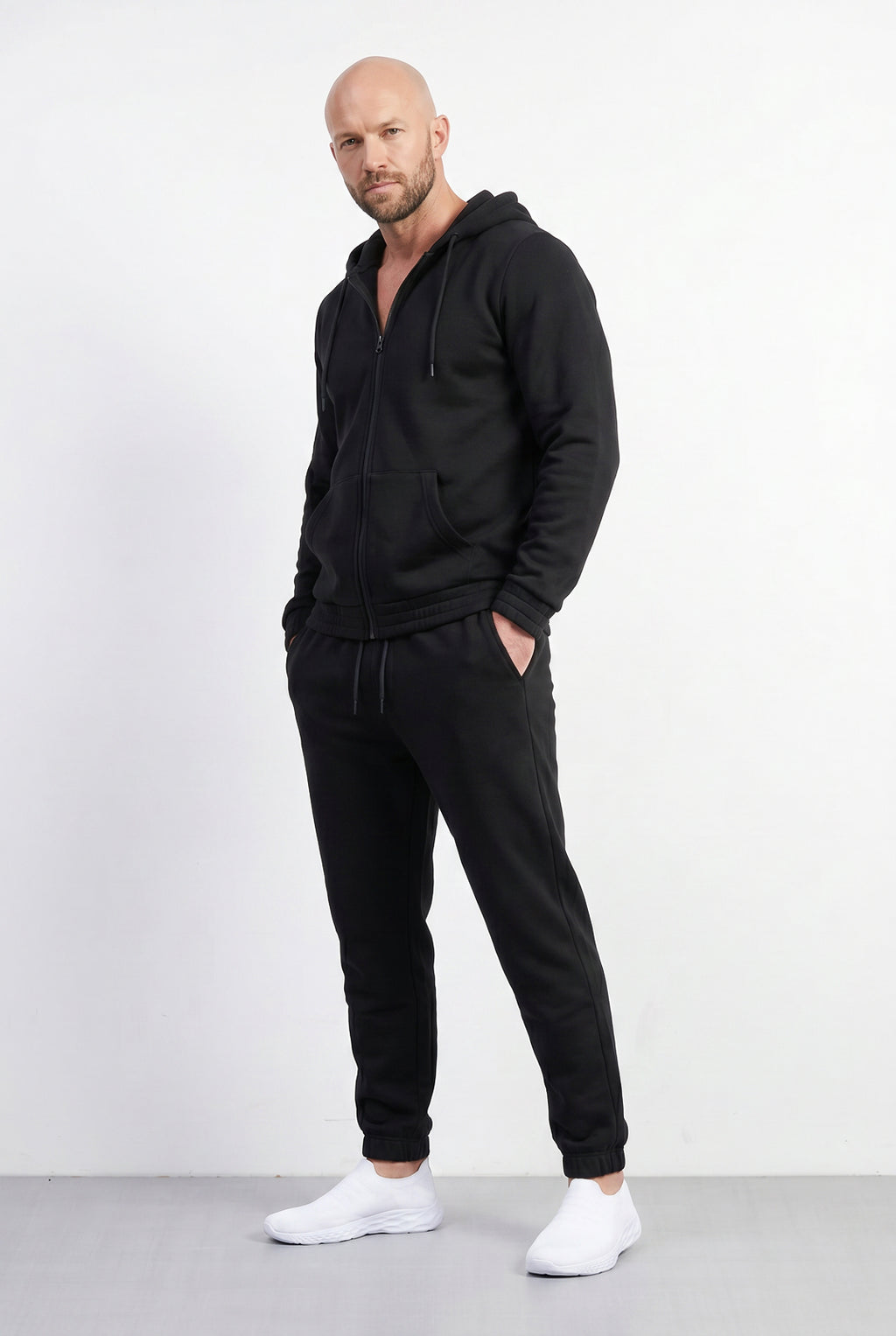 Calça masculina de moletom peluciado 69386