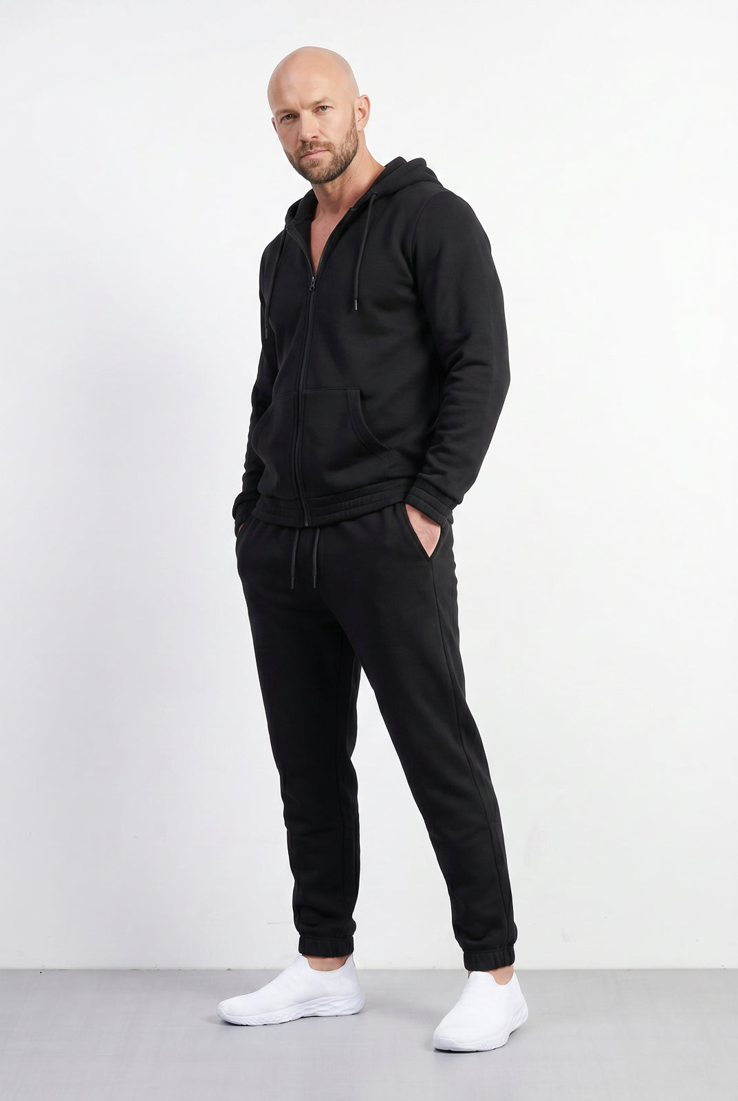 Calça masculina de moletom peluciado 69386