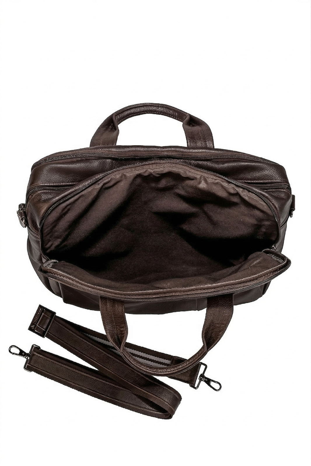 Pasta executiva de couro com divisórias Roger