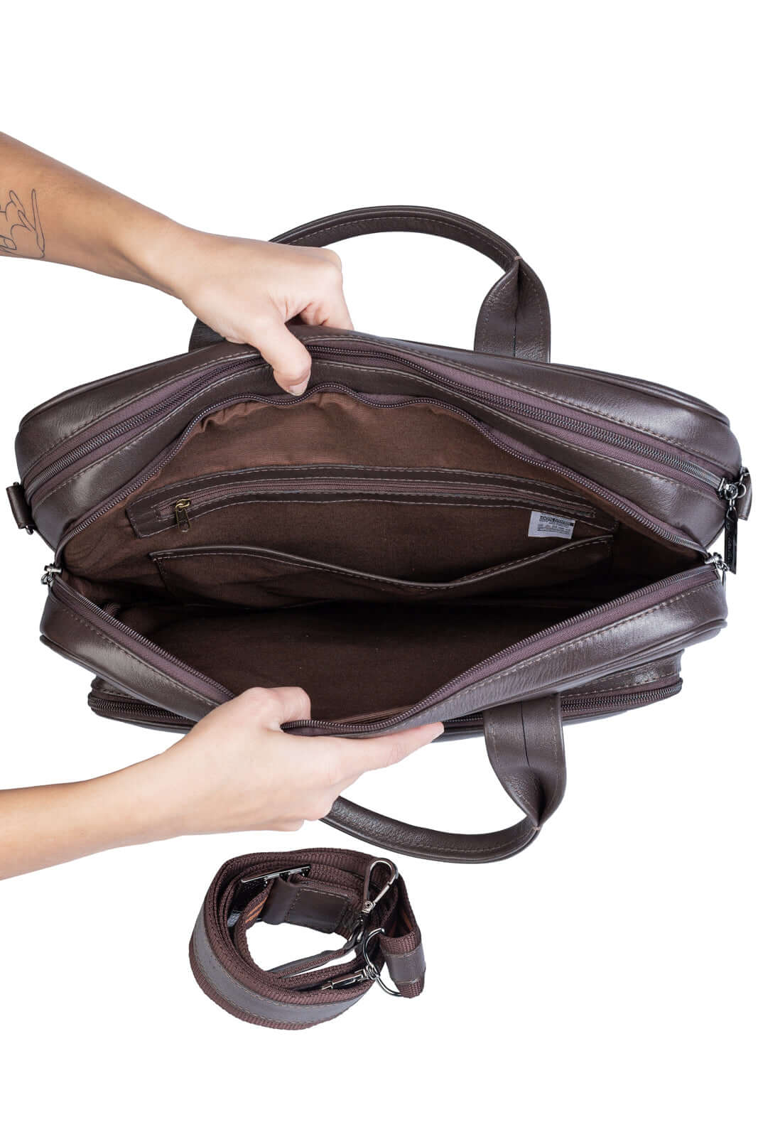 Pasta executiva de couro italiano Rodrigo - Enluaze