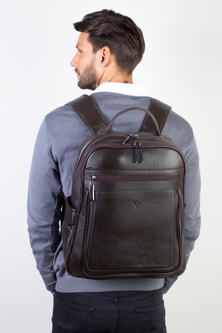 Mochila masculina de couro floater Daniel