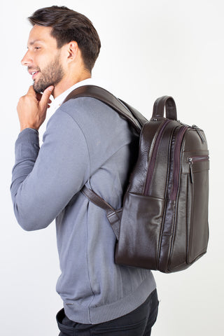 Mochila masculina de couro floater Daniel
