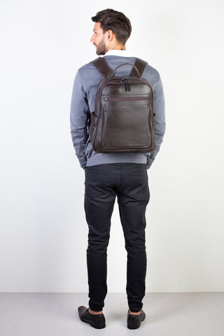 Mochila masculina de couro floater Daniel
