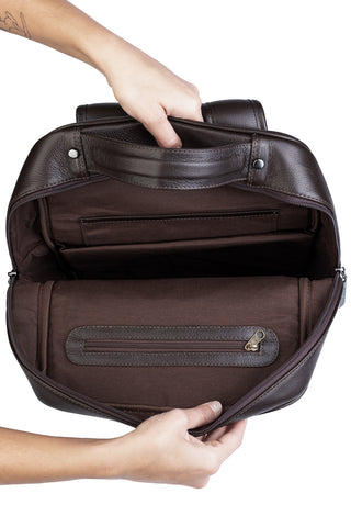 Mochila masculina em couro floater Rafael