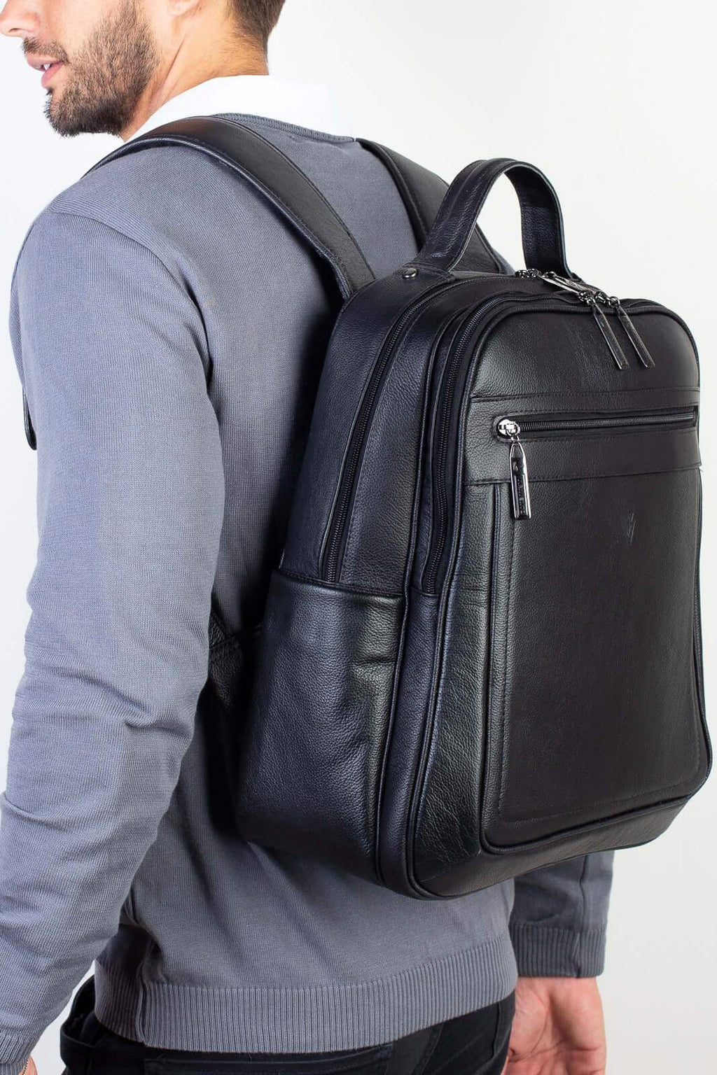 Mochila masculina de couro floater Daniel - Enluaze