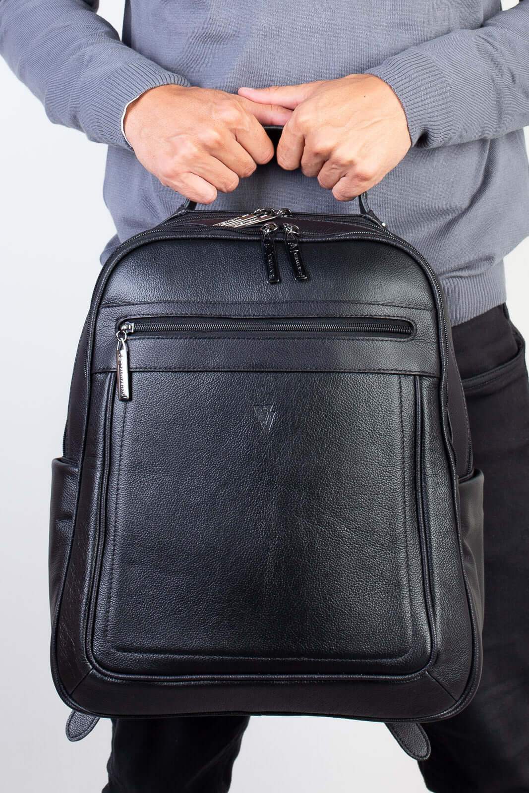 Mochila masculina de couro floater Daniel - Enluaze