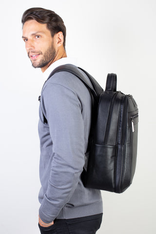 Mochila masculina de couro floater Daniel