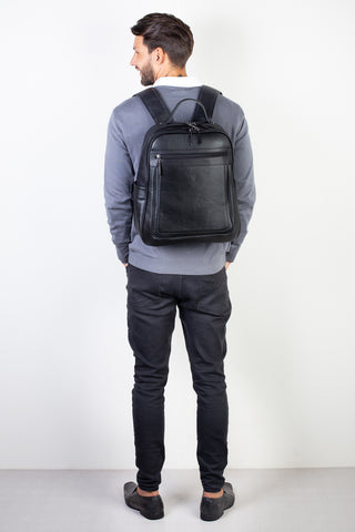 Mochila masculina de couro floater Daniel