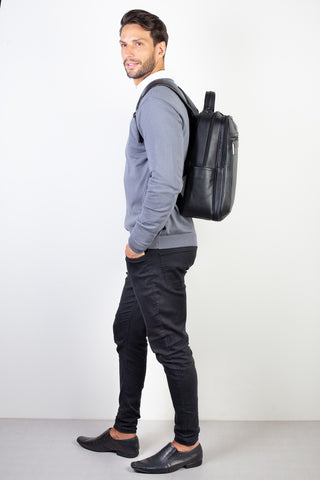 Mochila masculina de couro floater Daniel