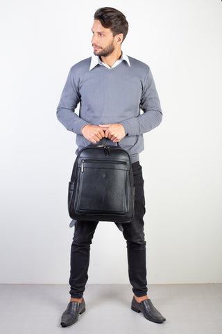 Mochila masculina de couro floater Daniel