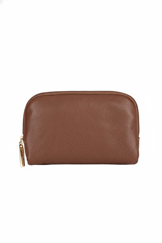 Necessaire de couro liso Duda 12x17x6cm
