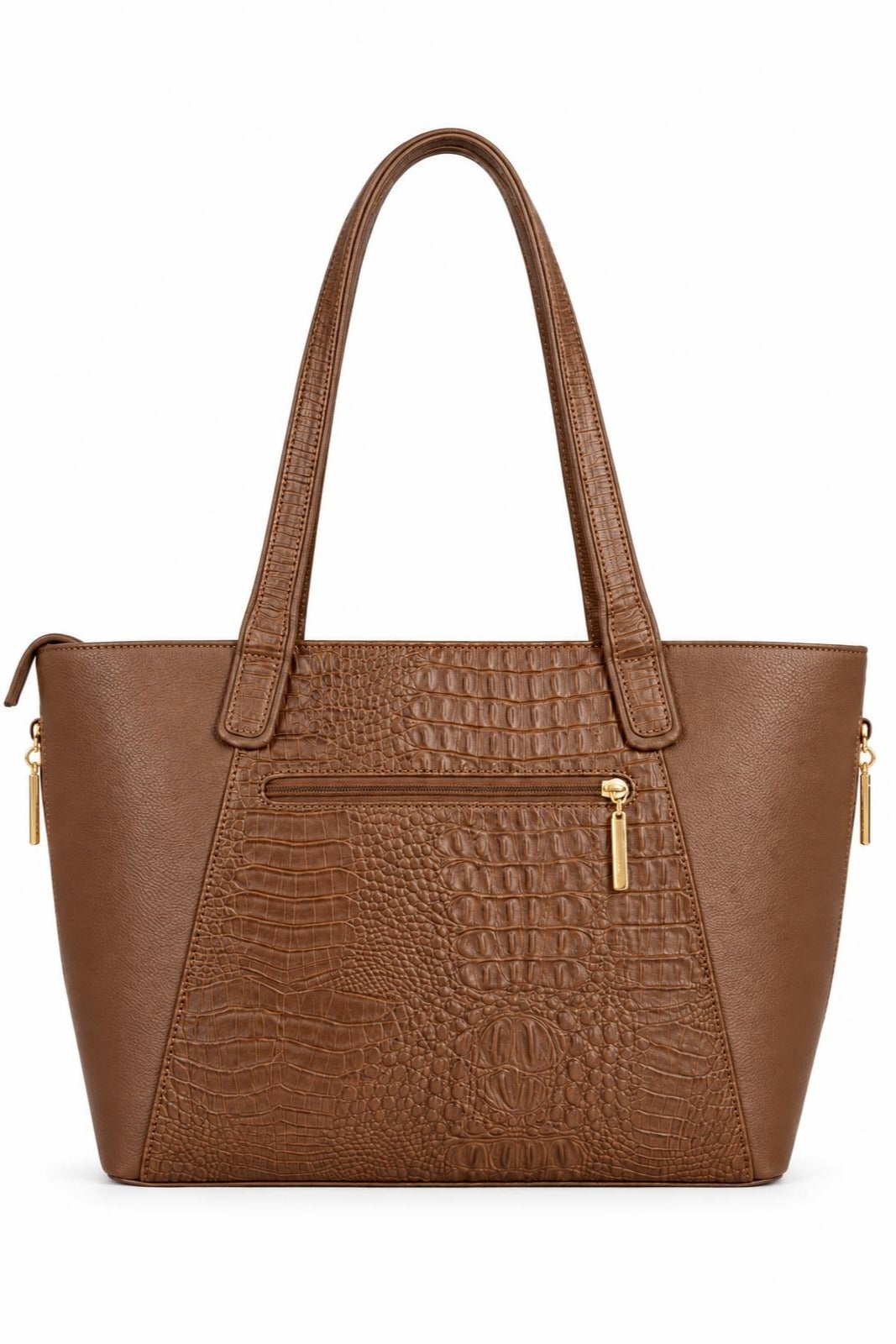 Bolsa feminina de couro croco Audrey — Whisky
