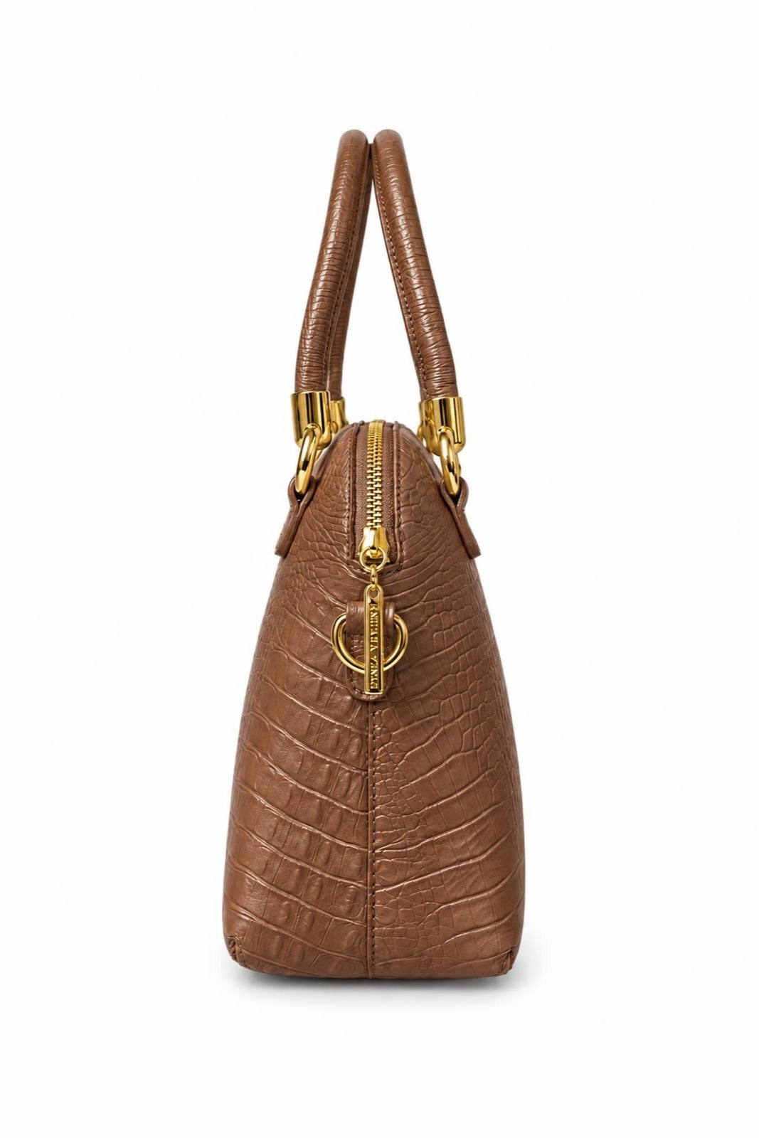 Bolsa baú de couro croco Donna — Whisky