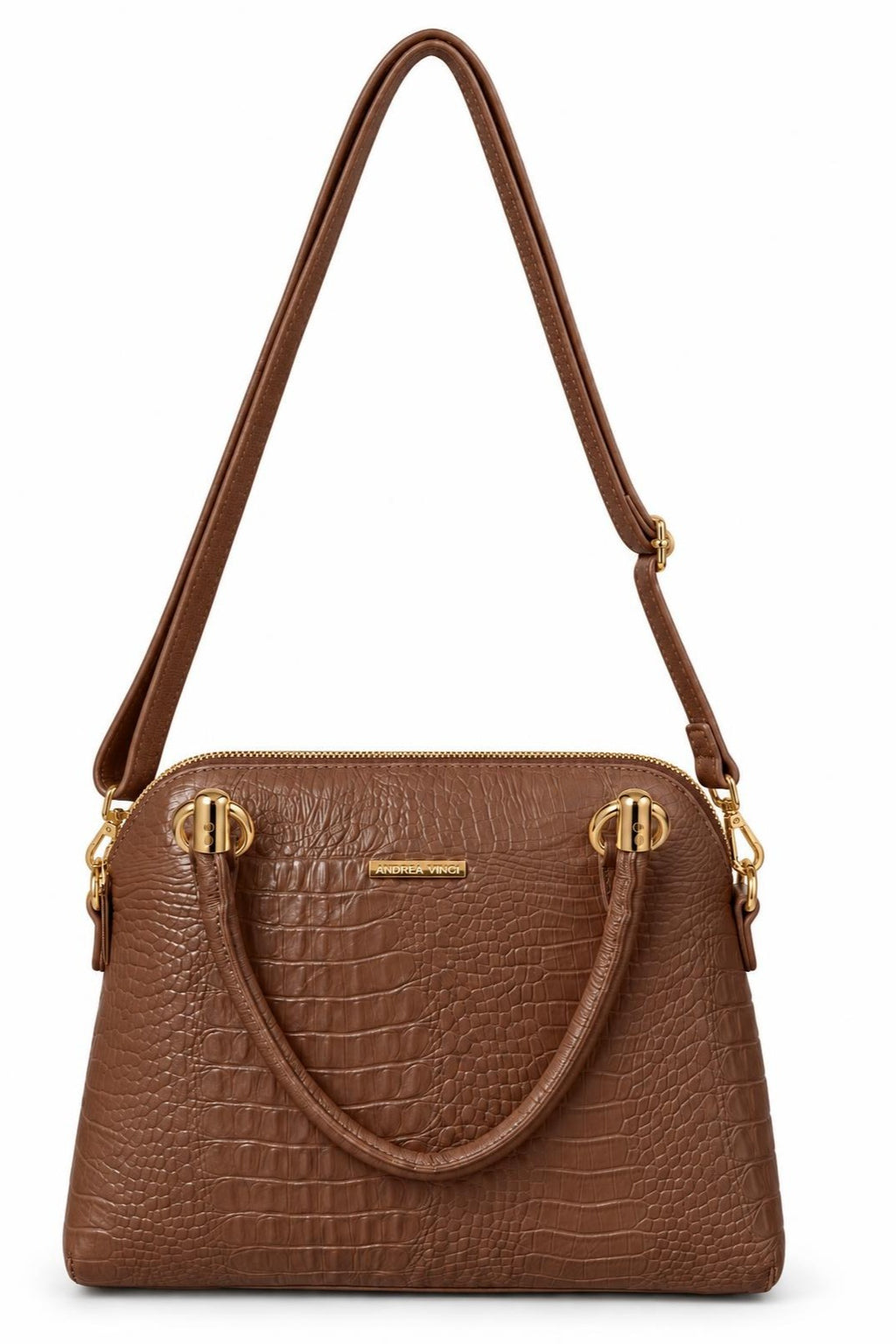 Bolsa baú de couro croco Donna — Whisky