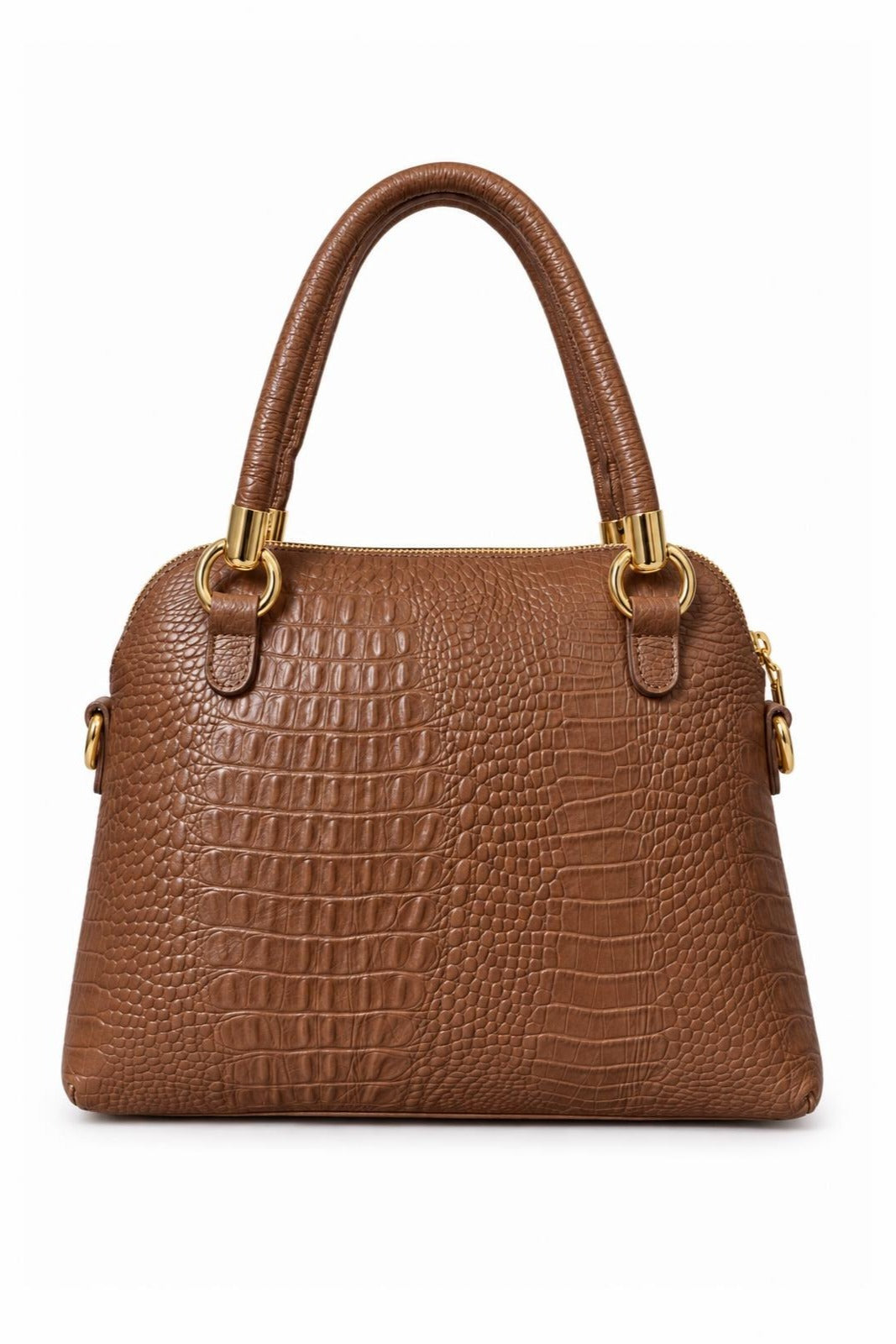 Bolsa baú de couro croco Donna — Whisky