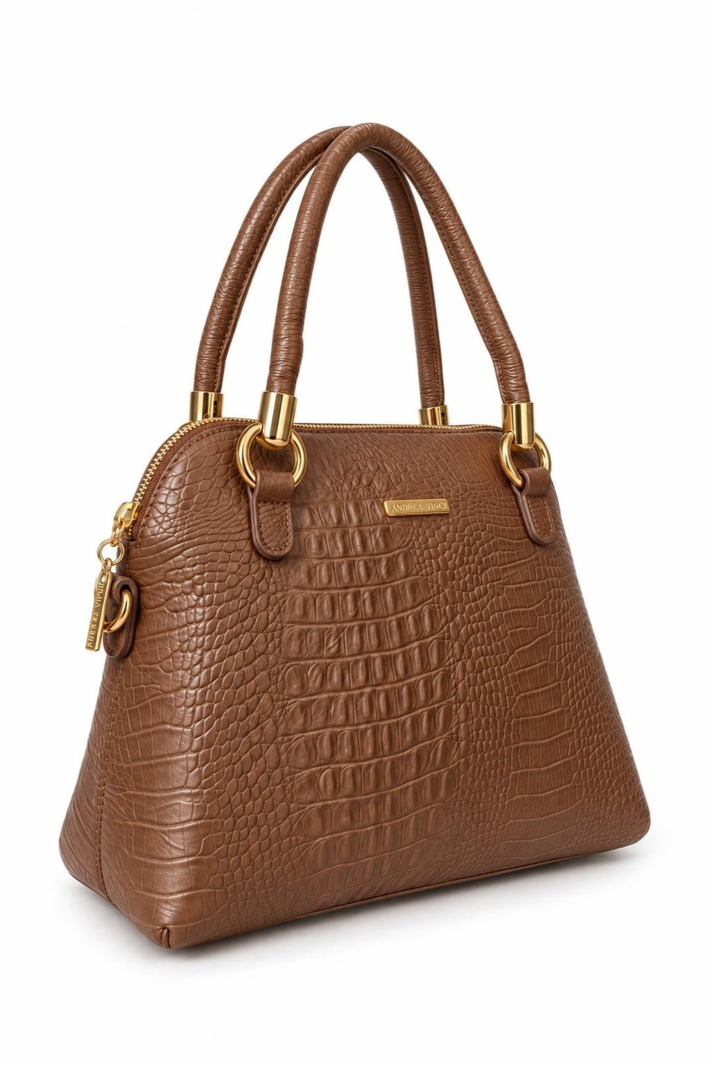 Bolsa baú de couro croco Donna — Whisky