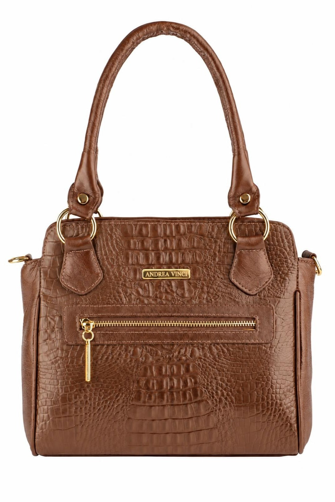 Bolsa de couro croco Amélia — Whisky