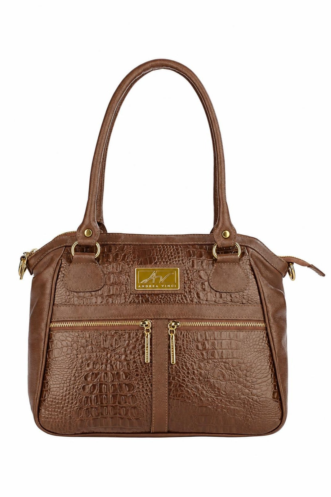 Bolsa de couro croco Luana — Whisky