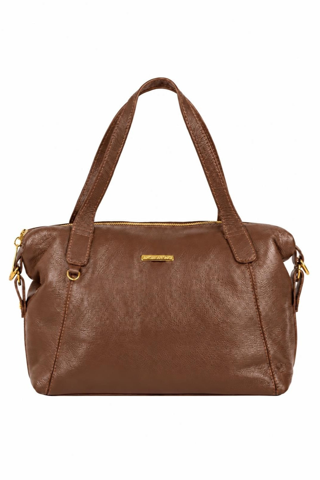 Bolsa de couro liso grande Aurora — Whisky