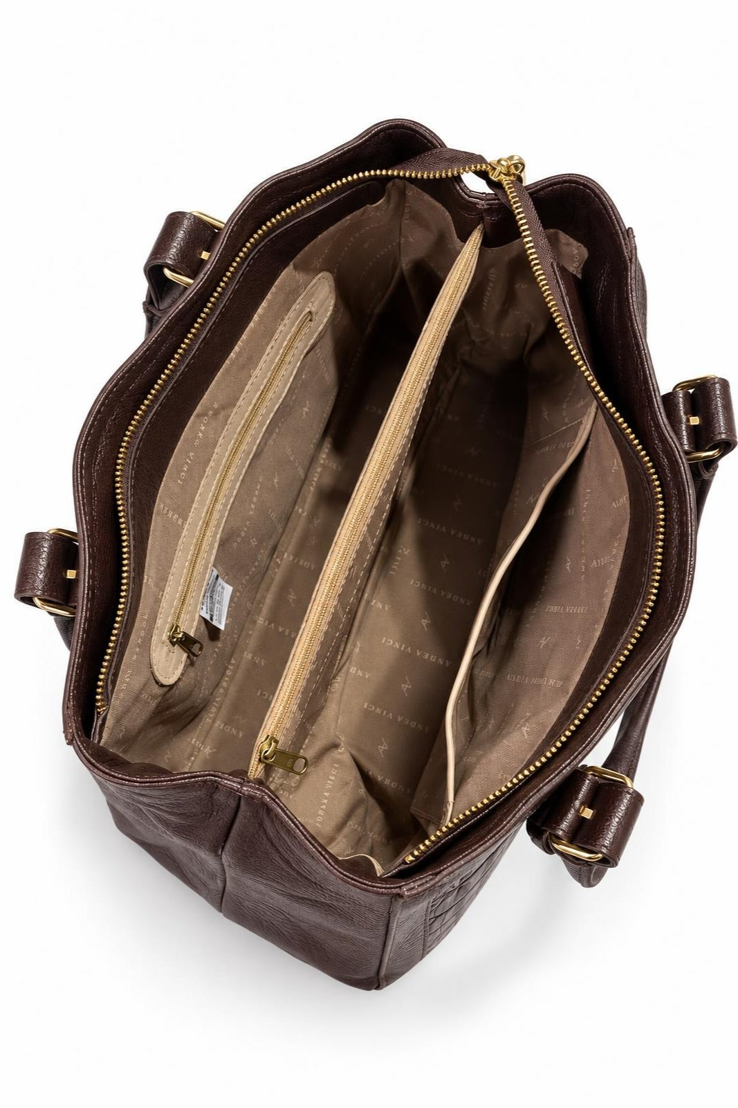 Bolsa de ombro em couro croco Sônia — Café