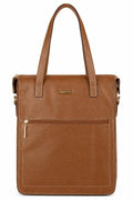 Bolsa/Pasta para notebook em couro liso Sandra — Caramelo