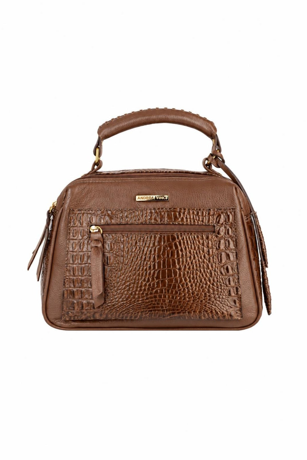 Bolsa pequena de couro croco Ruth — Whisky