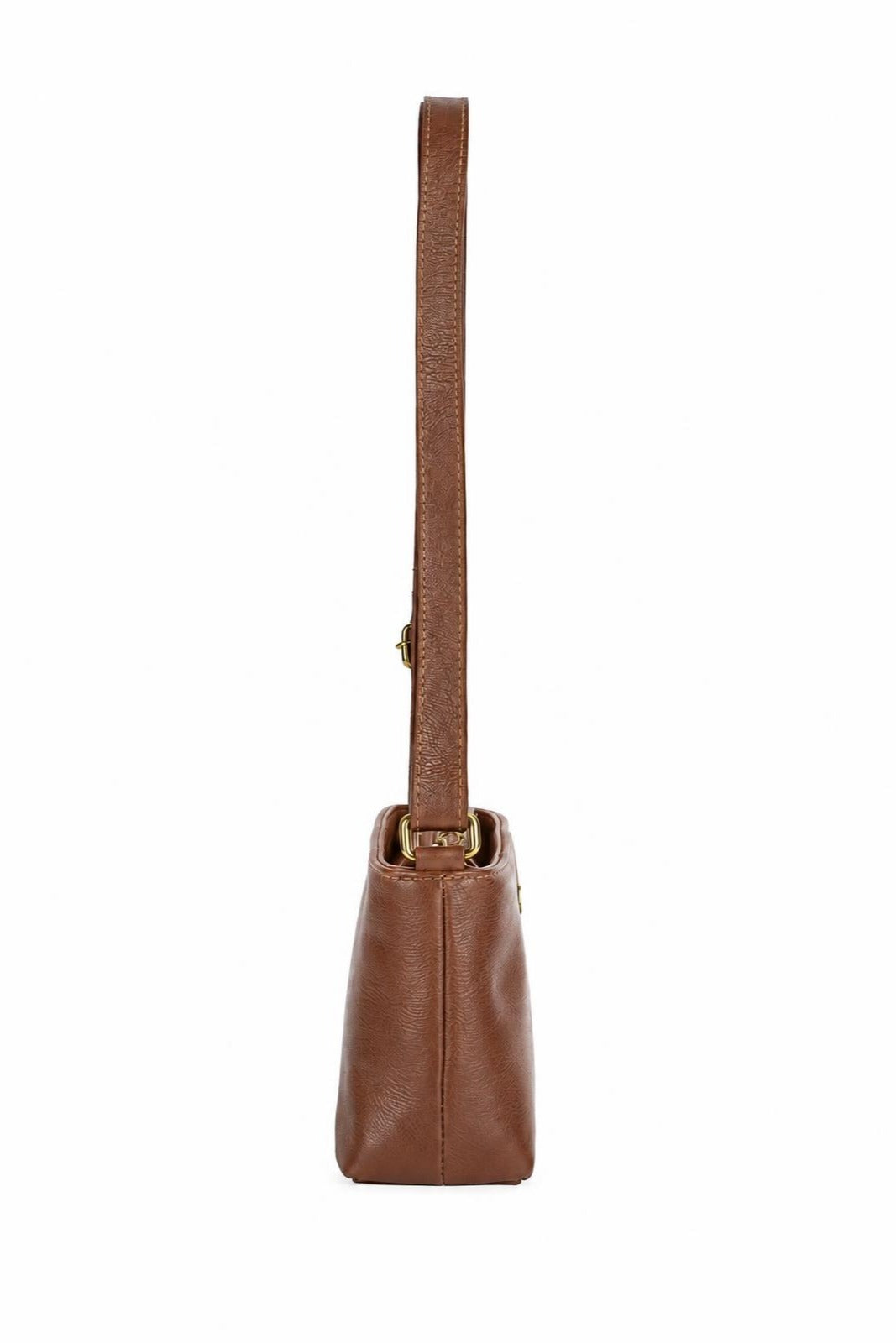 Bolsa pequena transversal de couro liso Iris — Whisky