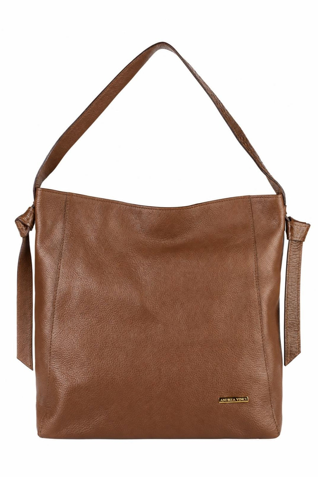 Bolsa sacola de ombro em couro croco Mara — Whisky