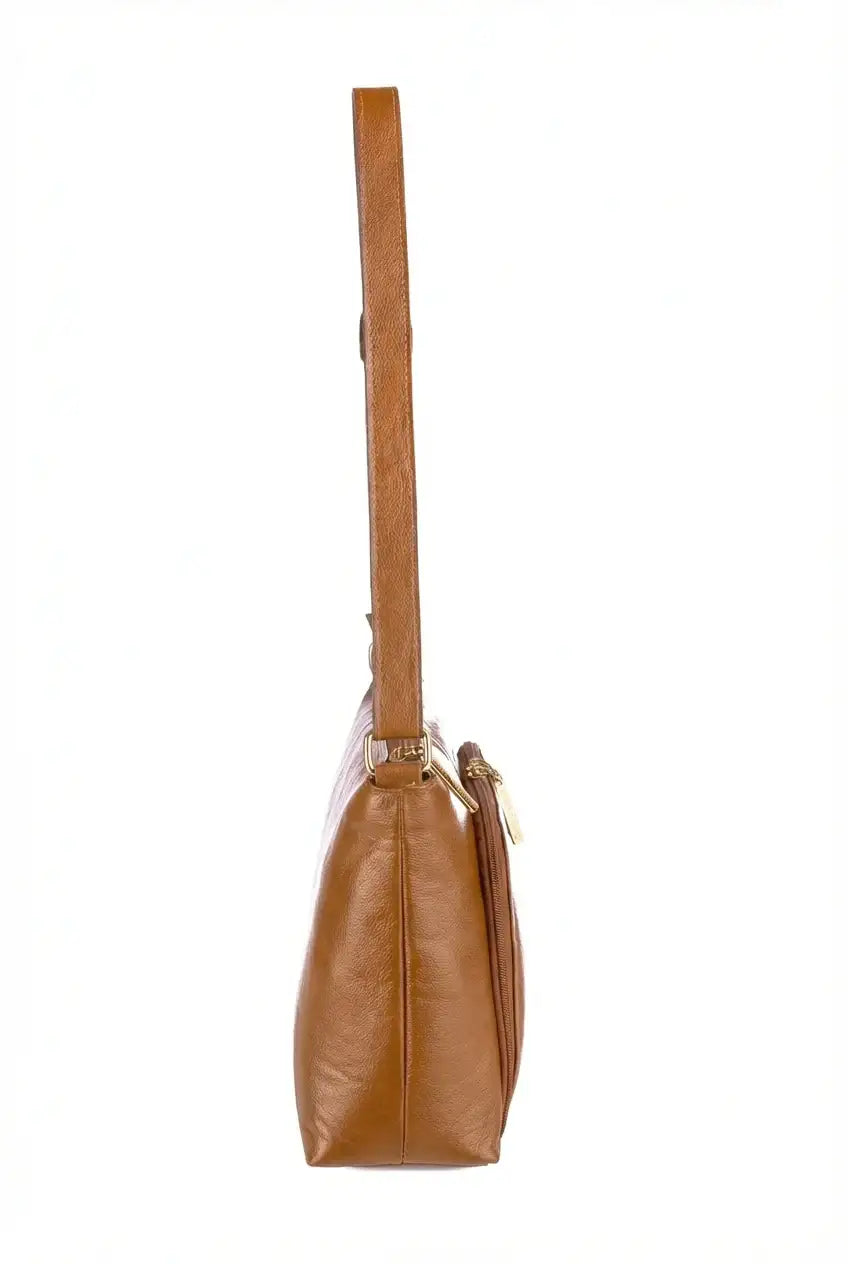 Bolsa de couro liso tiracolo Ninna - Enluaze