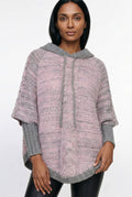 Poncho de tricô feminino mesclado 60003