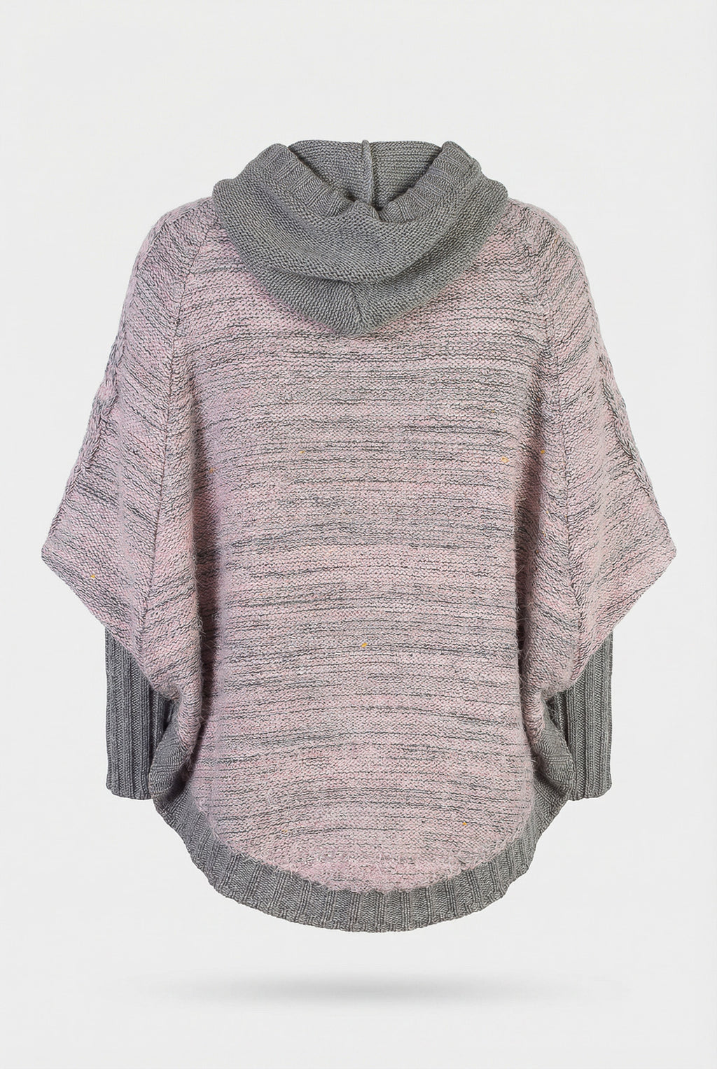 Poncho de tricô feminino mesclado 60003