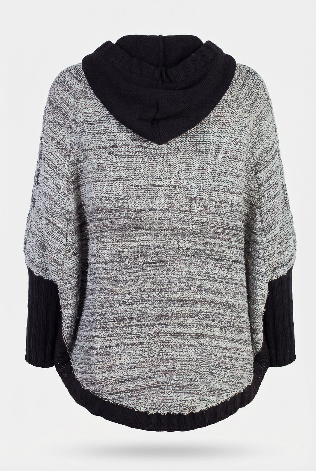 Poncho de tricô feminino mesclado 60003