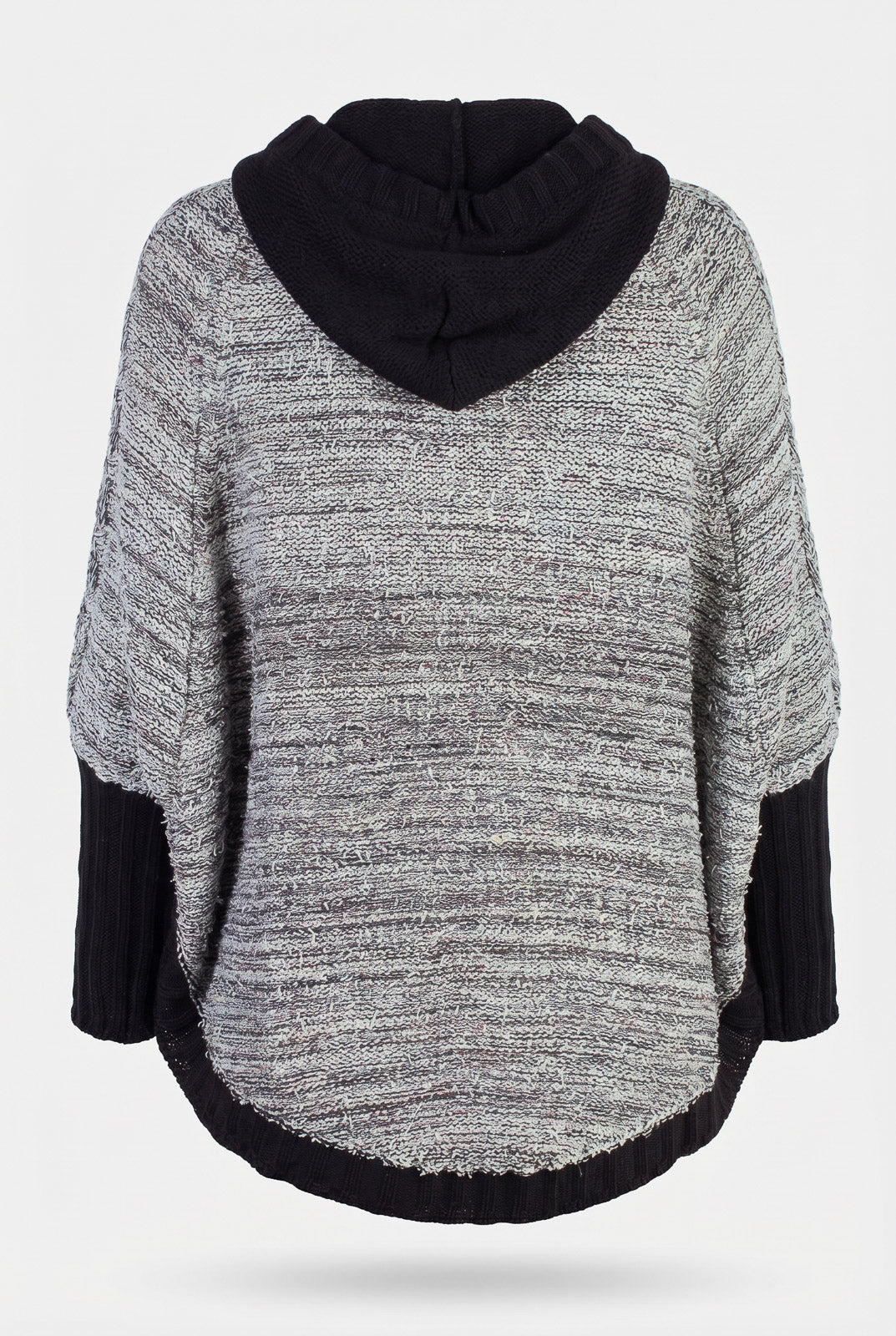 Poncho de tricô feminino mesclado 60003