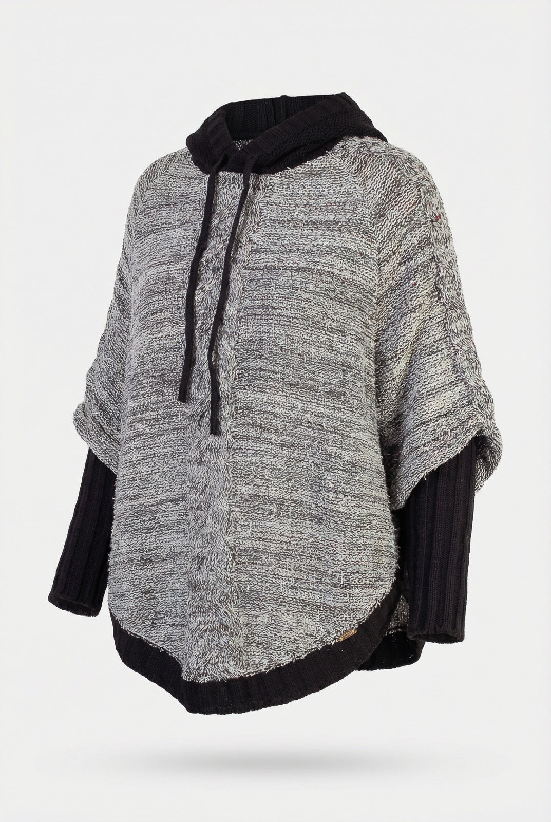 Poncho de tricô feminino mesclado 60003