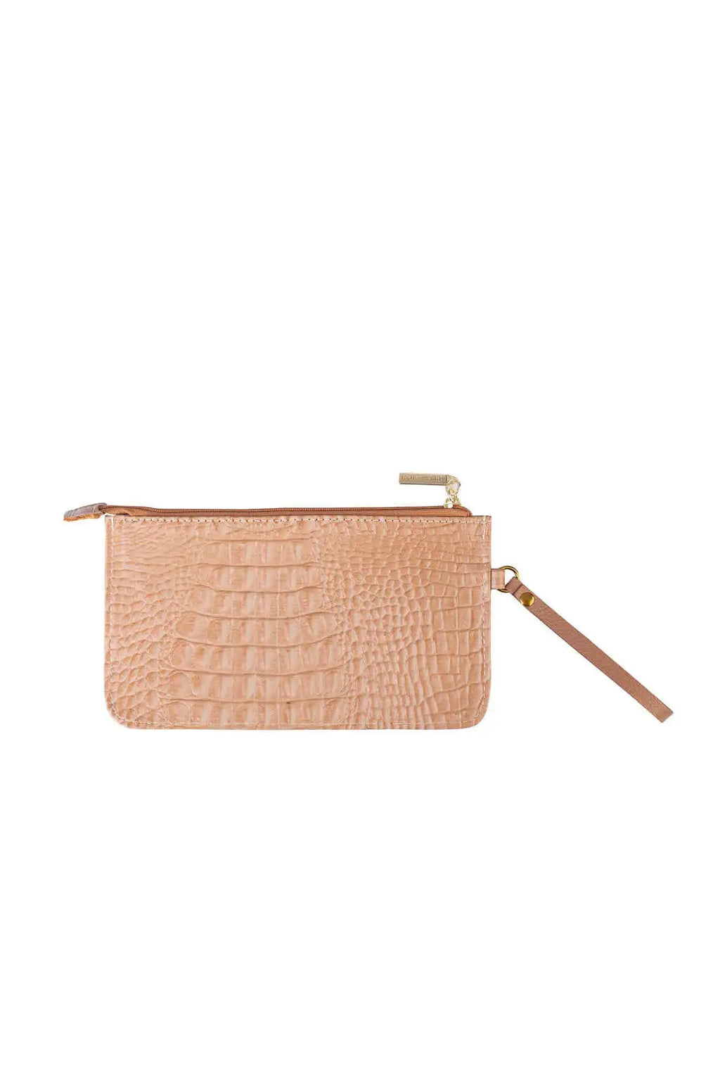 Necessaire de couro com alça Nitty 11,5x20,5cm - Enluaze