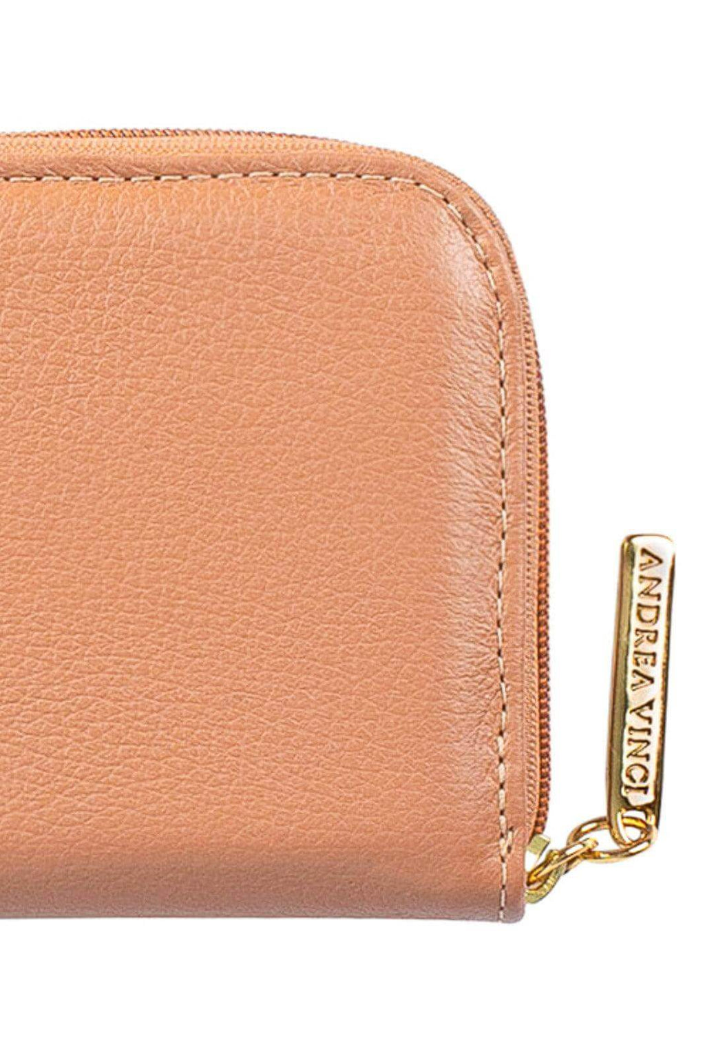 Carteira feminina de couro liso Kiara 10x13,5cm - Enluaze