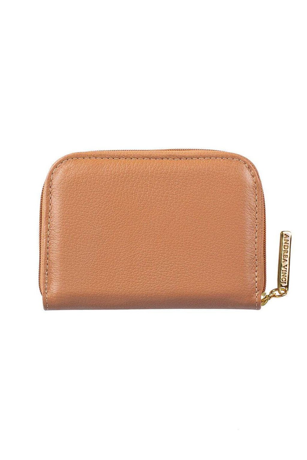 Carteira feminina de couro liso Kiara 10x13,5cm - Enluaze