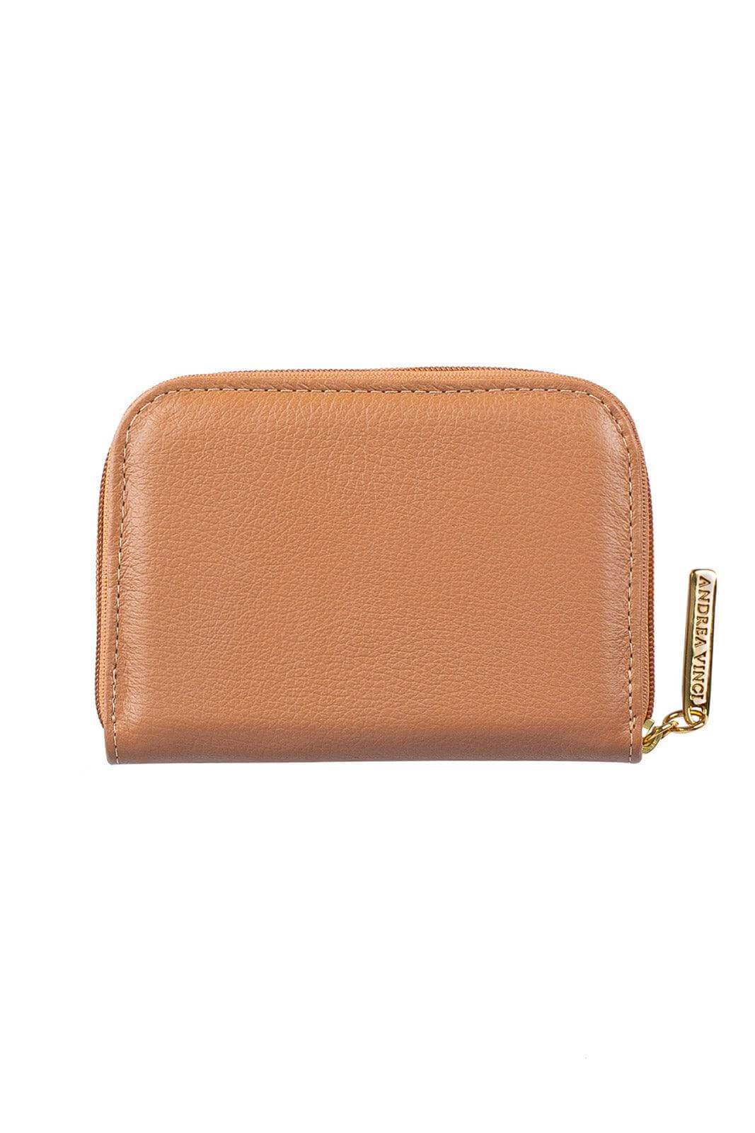 Carteira feminina de couro liso Kiara 10x13,5cm - Enluaze