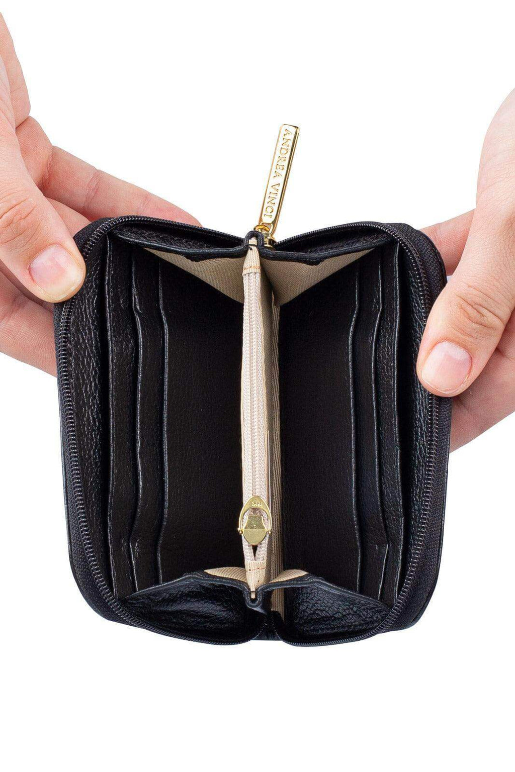 Carteira feminina de couro croco Kiara 10x13,5cm - Enluaze