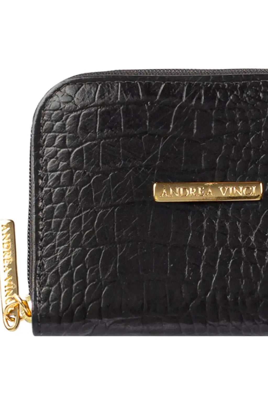 Carteira feminina de couro croco Kiara 10x13,5cm - Enluaze