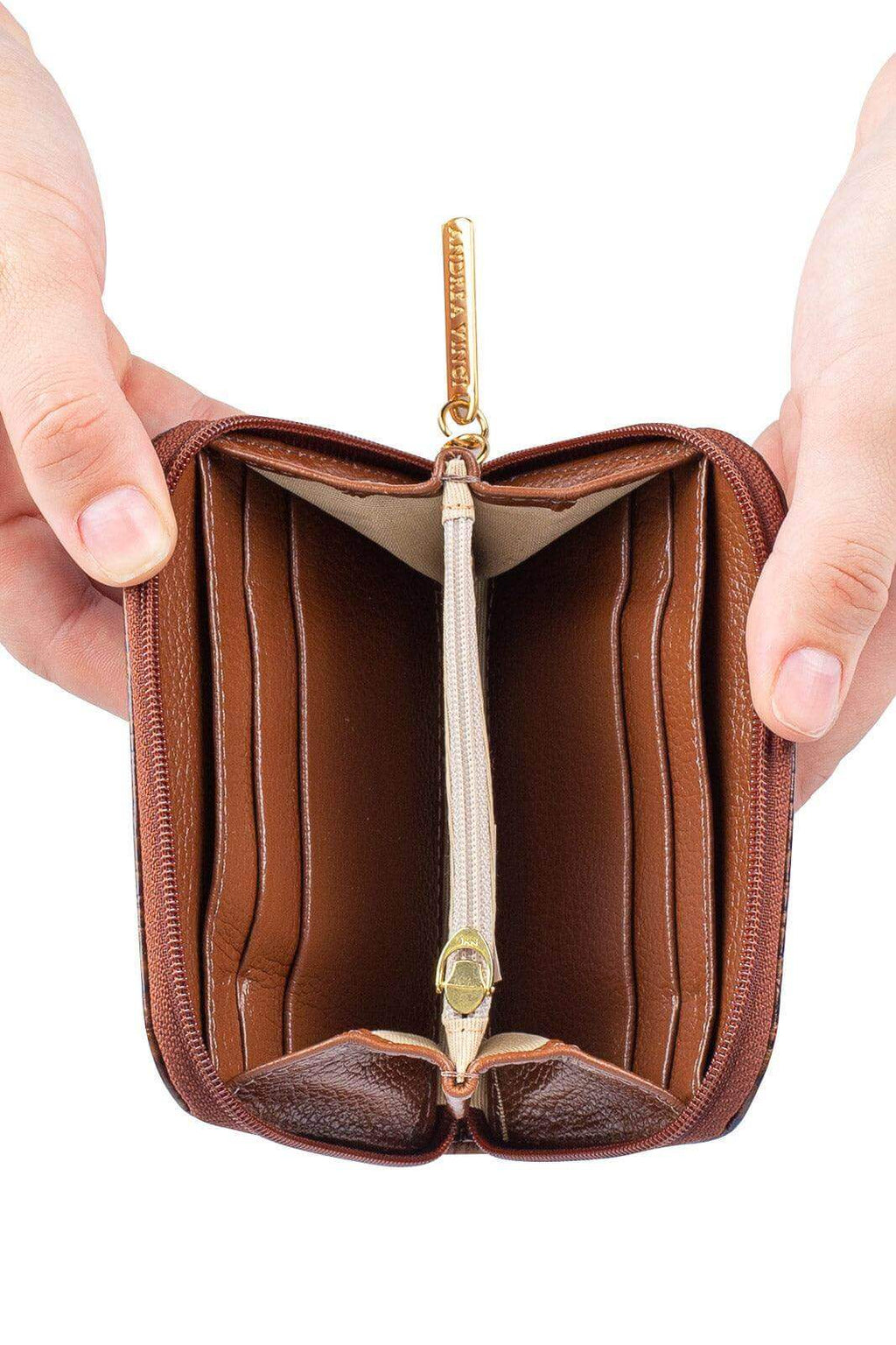 Carteira feminina de couro croco Kiara 10x13,5cm - Enluaze