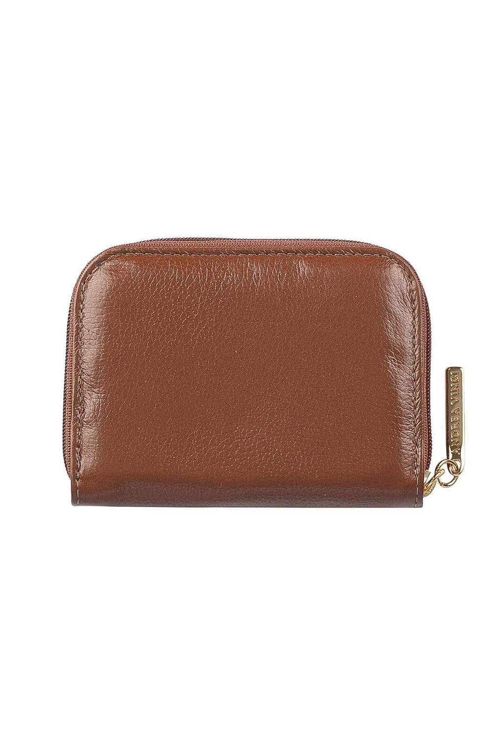 Carteira feminina de couro liso Kiara 10x13,5cm - Enluaze