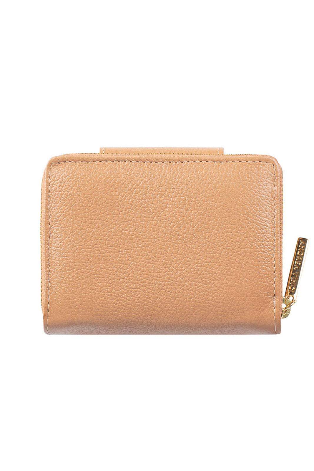 Carteira feminina de couro liso Lolla 10x13cm - Enluaze