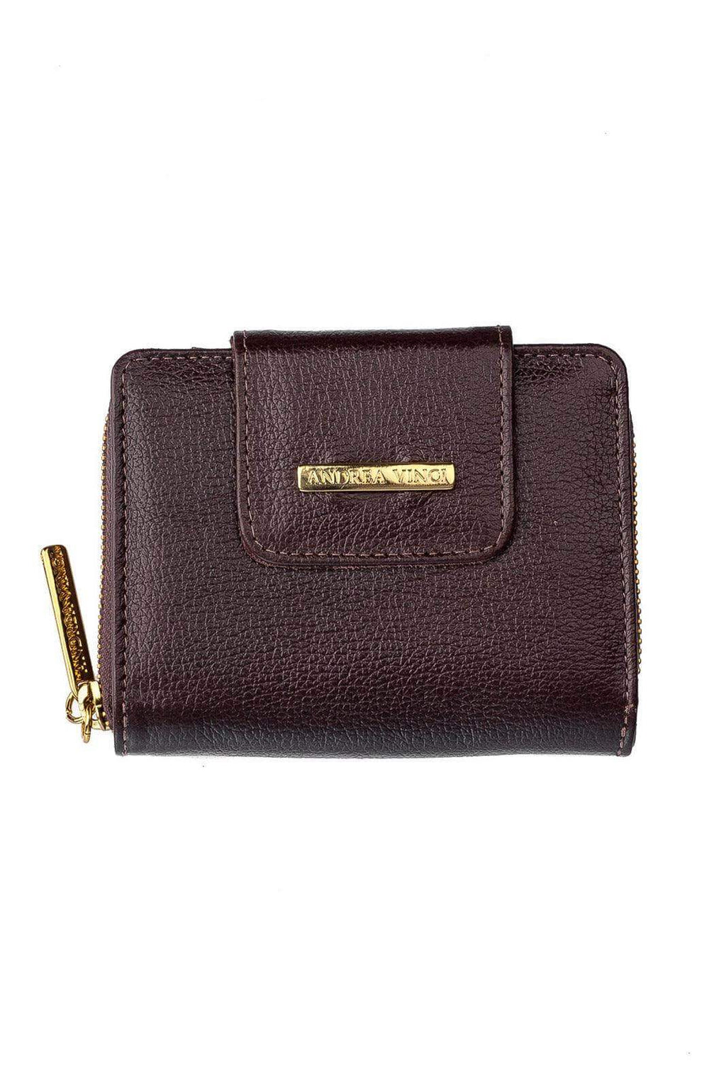 Carteira feminina de couro liso Lolla 10x13cm - Enluaze