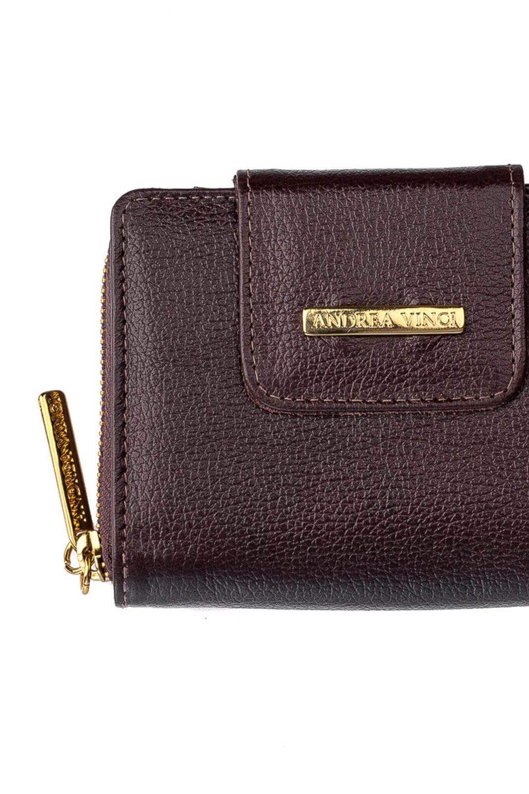 Carteira feminina de couro liso Lolla 10x13cm - Enluaze